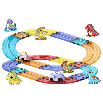 DIGE 磁力片軌道車遊戲組 26片  混和顏色  1套