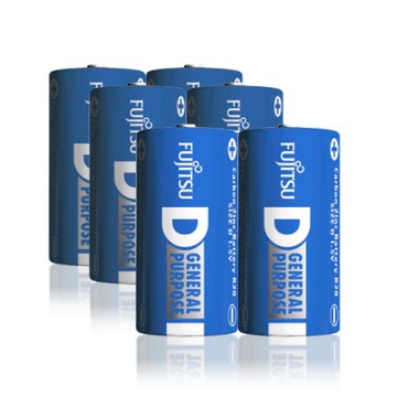 FUJITSU 日本富士通 藍版能量1號D碳鋅電池(6顆入) R20 F-GP