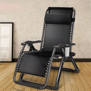 躺椅折疊椅子午休床椅午睡椅子辦公室懶人靠背椅陪護家用沙灘靠椅 鑫弘-數碼配件