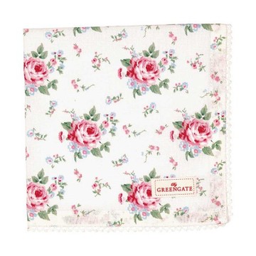 丹麥GreenGate Marley petit white 餐巾布