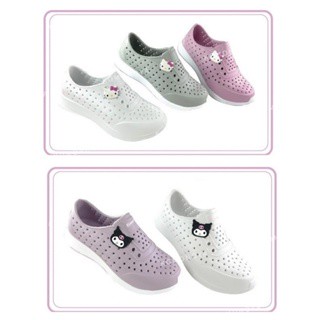 小禮堂 Hello Kitty 休閒洞洞鞋 白色 EU36-40