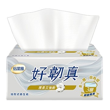倍潔雅 好韌真 三層抽取式衛生紙  6包  1袋