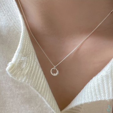 SUMMER 銀飾💫［S925純銀］銀圈項鍊 圓圈 純銀項鍊 純銀飾品