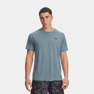 UNDER ARMOUR 短袖上衣 男 訓練 慢跑 TECH 2.0 灰綠 1326413-587