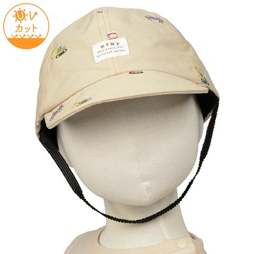 akachan honpo - 棒球帽-滿版刺繡-淺卡其色