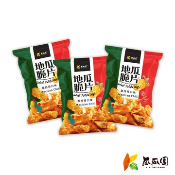 【3入組】瓜瓜園 地瓜脆片(墨西哥口味)110g/包 (共3包)