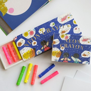 日本 kokuyo 植物油螢光透明水彩蠟筆- 10色