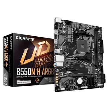 【蝦皮直營】GIGABYTE技嘉 B550M H ARGB /M-ATX/AM4腳位/主機板 廠商直送