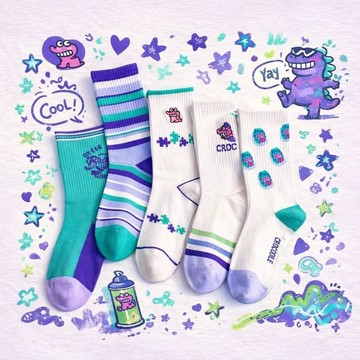 現貨天天穿系列恐龍襪1-12歲兒童中筒襪 恐龍童襪 兒童恐龍中筒襪