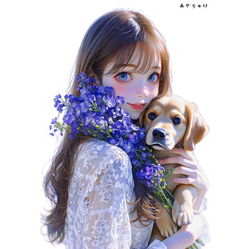 【4 月新作 3】07-120-0263 人物貼紙 春日女孩與動物