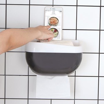 E.City  無痕免釘多功能紙巾手機置物盒