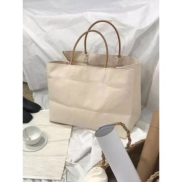 2020秋冬韓國東大門ins大容量手提單肩帆布百搭大包情侶女包包