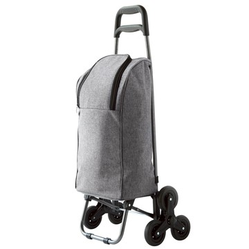 JUST HOME 日式簡約3輪保鮮購物車 可提可背 超大口徑  灰色  1個