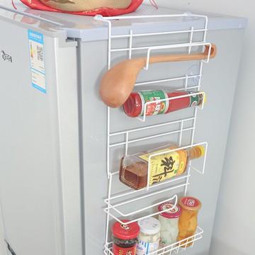 廚房多層收納架子置物架鐵藝折疊冰箱上的儲物架掛架側壁掛收納架1入