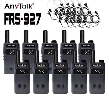 螢幕顯示5組10入 anytalkfrs-927無線對講機 一組二入 贈空導耳麥