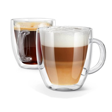 雙層玻璃杯 雙層玻璃馬克杯450ml (2件組)