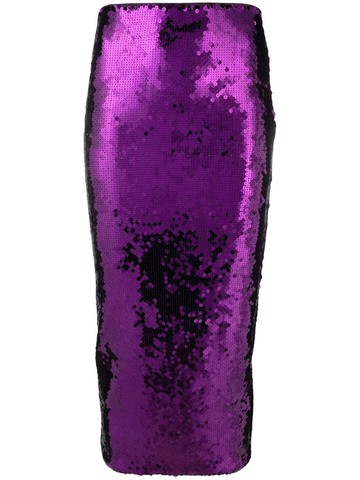 THE ANDAMANE - Gisele sequin-embellished skirt - women - Polyamide/Polyester/Spandex/Elastane/Polyester - 40 - Purple