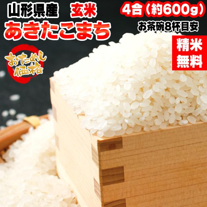 新米 ポイント消化 米 お米 送料無料 お試 あきたこまち 600g (4合) 令和5年産 山形県産 白米 無洗米 分づき 玄米 当日精米 真空パック メール便 650円 ゆうパケ