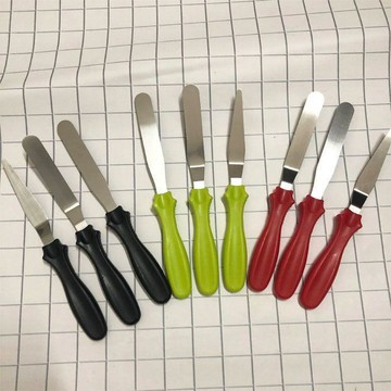不鏽鋼奶油抹刀三件套蛋糕抹平刮刀脫模刀曲直吻平刀烘焙工具套裝