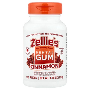 Zellie's, 牙齒護理口香糖，肉桂味，100 片