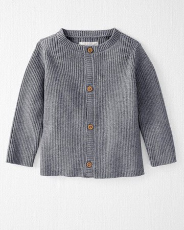 Baby Organic Cotton Ribbed Cardigan