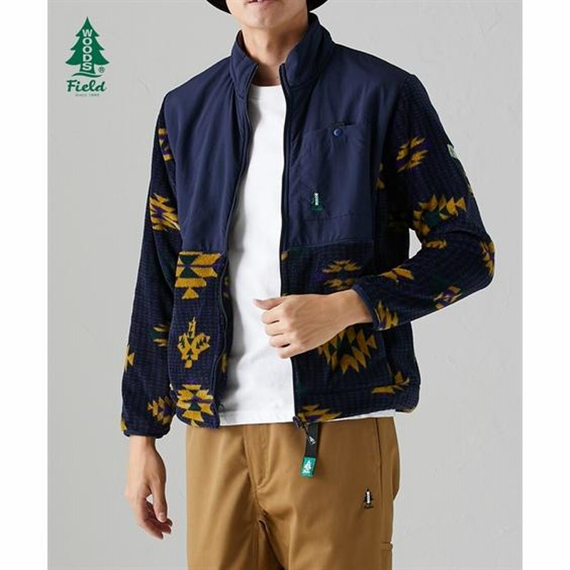 メンズ WOODS Field ウッズ フィールド デザイン フリース ジャケット M/L/LL ニッセン nissen 通販 LINEポイント最大0.5%GET | LINEショッピング メンズ WOODS Field ウッズ フィールド デザイン フリース ジャケット M/L/LL ニッセン nissen 通販 LINEポイント最大0.5%GET | LINEショッピング