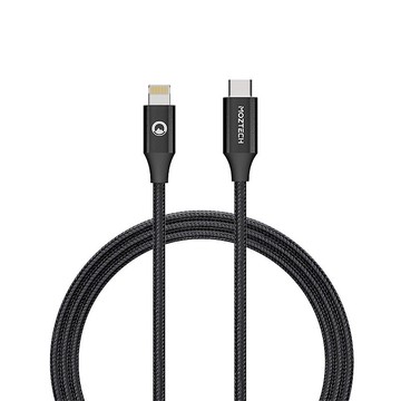 MOZTECH | USB-C to Lightning 編織傳輸充電線 蘋果MFi認證