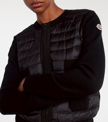 Moncler Down-paneled virgin wool cardigan