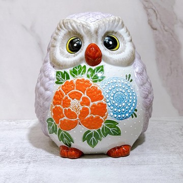 【福紫華魂】日本九谷燒貓頭鷹 | 紫盛