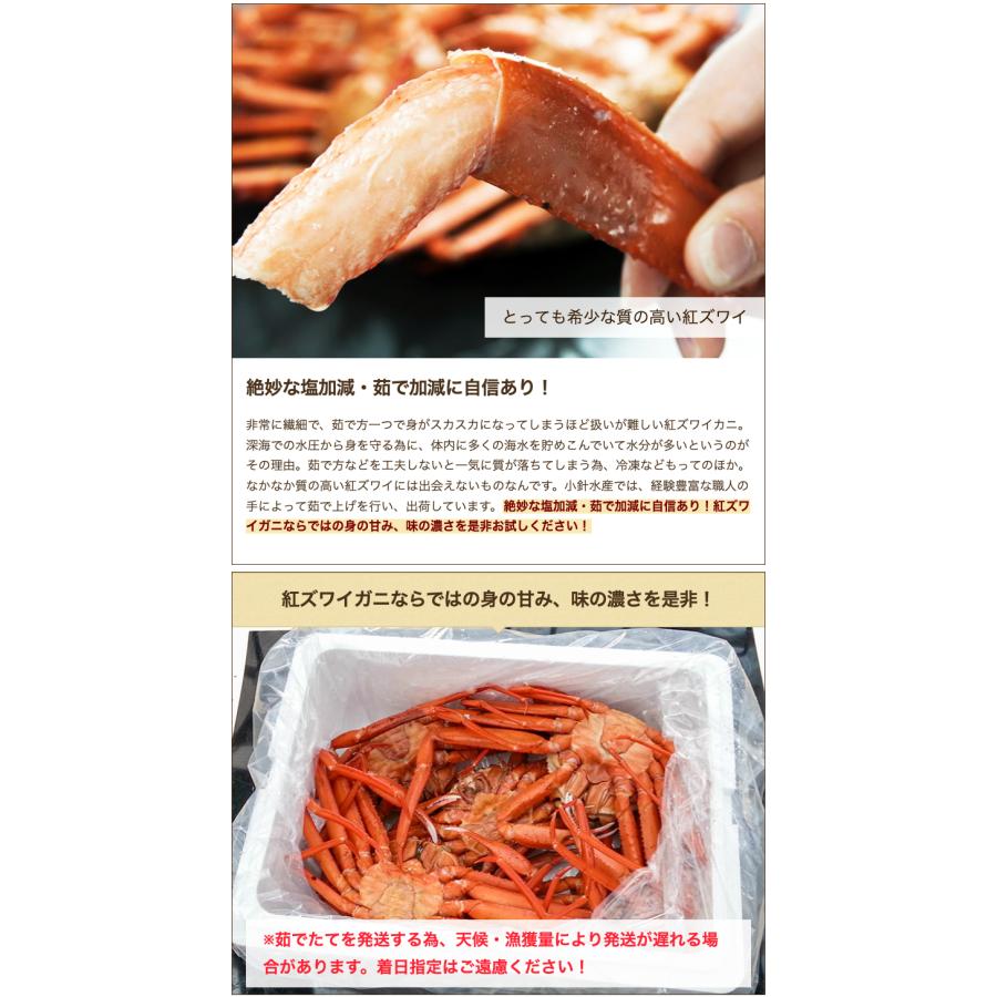 紅ズワイガニ 700g×2尾  小針水産 送料無料