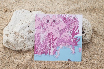 張開眼睛 島變大了丨小琉球插畫明信片