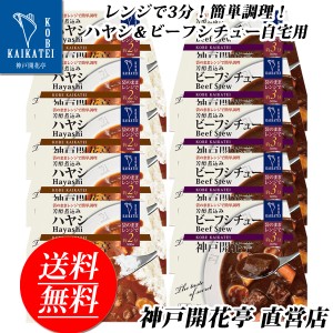 レトルト食品 詰め合わせ ビーフ シチュー ハヤシ 10食 レトルト おかず 惣菜 食品 セット 神戸開花亭 常温保存 のし・包装不可 送料無料