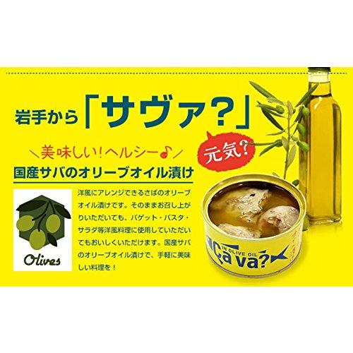 岩手県産 サヴァ缶 国産サバのオリーブオイル漬け 170g ×12セット