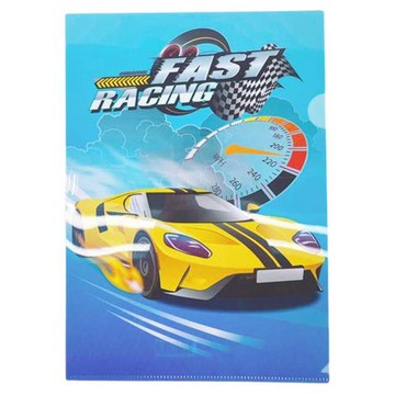 小禮堂 跑車 A4 L型資料夾 (藍紅黃跑車款)