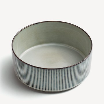 WAGA 樸質線紋 20.5cm 陶瓷深碗｜單品