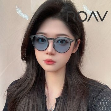 ROAV 美國洛杉磯品牌 Riviera系列 輕量薄鋼折疊偏光太陽眼鏡 8103 13 21 霧黑框淺藍偏光鏡片 公司貨
