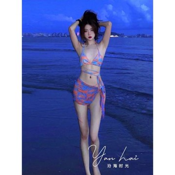 泳衣女ins比基尼胸墊三件套性感辣妹三點式三亞度假 沙灘溫泉泳裝