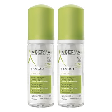 A-DERMA 艾芙美 新葉三效潔膚慕斯 溫和保濕 深層清潔毛孔髒污與淡妝  150ml  2瓶