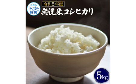 先行予約〈8／20から出荷〉 令和5年産 新米 無洗米コシヒカリ5キロ 研がずに炊ける コシヒカリ 5kg お米 こめ 国産 高知県 高知 白米 おいしい 熨斗 のし対応 ギフト