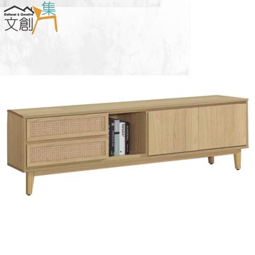 文創集 神奈川編織紋6尺二門二抽電視櫃/視聽櫃