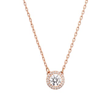 SWAROVSKI施華洛世奇 Una Angelic 玫瑰金水晶項鍊