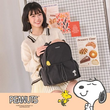 【SNOOPY】史努比-漫遊Chill-後背包-黑 SP00J02BK