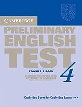 Cambridge Preliminary English Test 4 Teacher's Book 1/e ESOL 2002 Cambridge