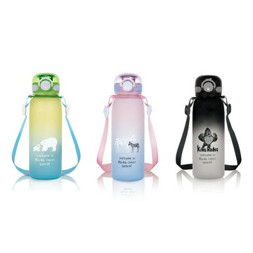 酷咕鴨 彈跳鎖扣漸變水壺 700ml-夜黑/青綠/櫻粉【德芳保健藥妝】