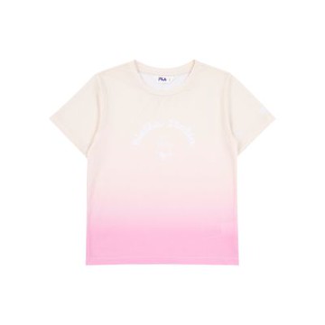 FILA KIDS 童短袖圓領T恤-珊瑚粉 1TEA-8601-PK