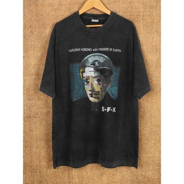 細野晴臣SFX短袖Friends Of Earth電子實驗音樂水洗純棉寬松T恤