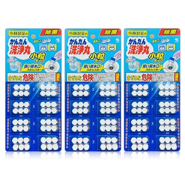 小林製藥 排水管除垢發泡清潔錠 小顆粒/6錠x8回分x3組