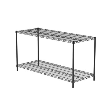 特力屋 烤漆二層架寬152*深60*高80公分(黑)