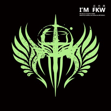 反光屋FKW Angel 天使之劍 翅膀 十字 防水耐曬 夜光貼紙 蓄光發光 長效發光 另有其他顏色反光貼紙