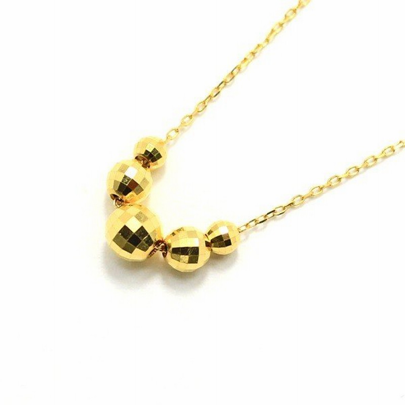 純金 K24 ミラーボールチャーム付き ペンダント ネックレス アズキチェーン 通販 Lineポイント最大get Lineショッピング